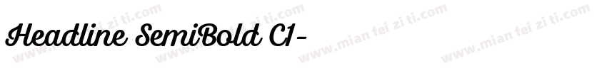 Headline SemiBold猫C1字体转换